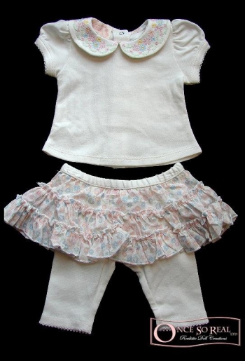 Biscotti Shirt mit Tütü-Legging Pixie Posies cremeweiss-pastell, 2-tlg., *Gr. 50