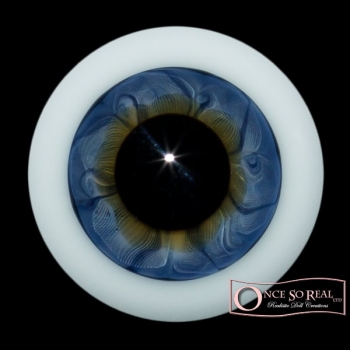 Lauscha HQ Realistic Kristallglas Augen 18 mm *Wild Blue